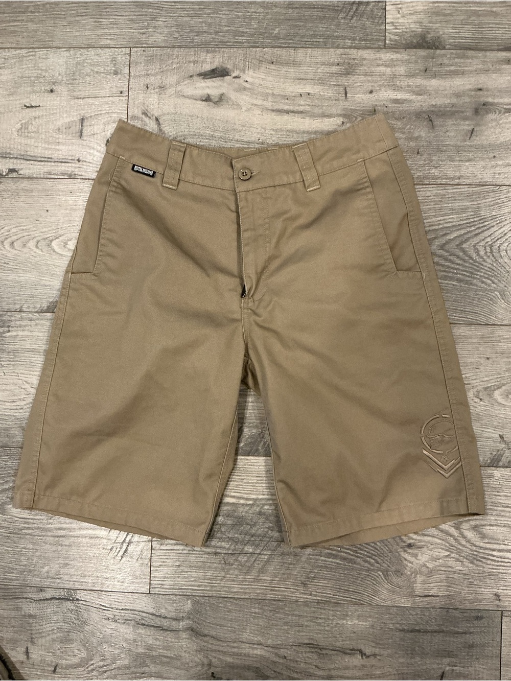 Metal Mulisha Men's Khaki Flat Front Shorts